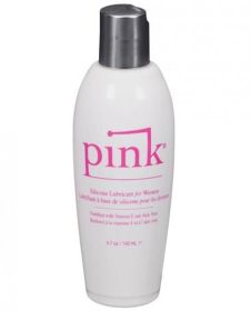 Pink Silicone Lube Flip Top Bottle 4.7 fluid ounces